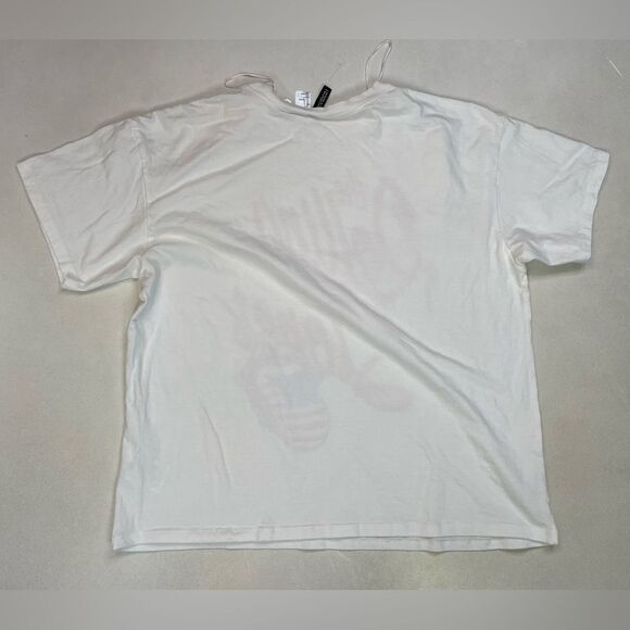 H&M The Rolling Stones Graphic T-shirt Women Large White Short Sleeve Music - Picture 3 of 5